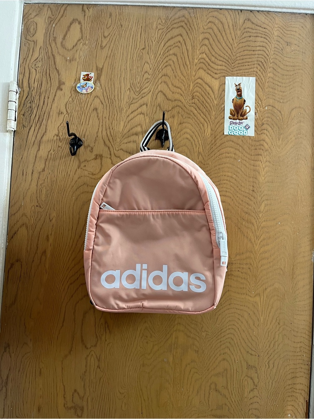 adidas Kids Peach Pink Mini Backpack with White Logo